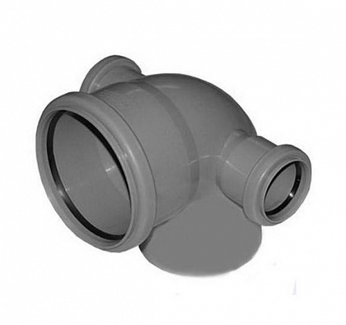 Колено 110/90 с отводом ф50левый+правый Политэк (35) 