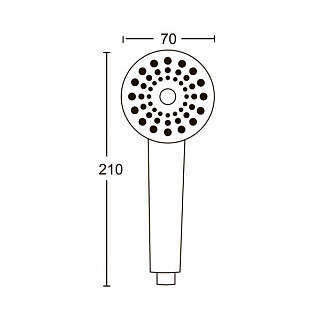 Лейка д/душа ARGO ЭКО пласт. хром.  А-26,ЛД-26  