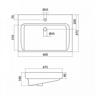 Комплект мебели 60 "Селена-60" напольная 2 дв. MISTY (ум.Тигода-60)