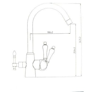 Смес д/кухни Kaiser Vincent ф35 боковой под фильтр (31744)