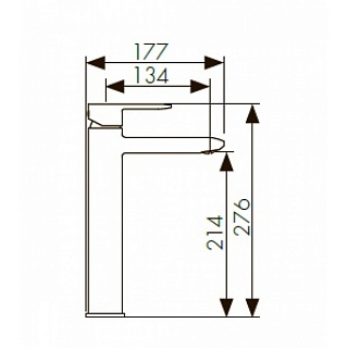 Смес д/раковины высокий Kaiser Estilo ф35 (62111)