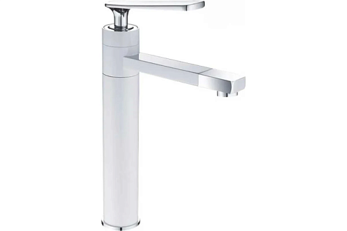Смеситель д/раковины SHEVANIK высокий белый/хром S6611F
