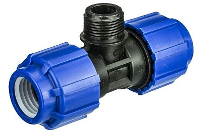 Тройник с нар.р. ф50х1 1/2"х50 ТПК-АКВА (15)