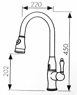 Смес д/кухни Kaiser Vincent-Sensor боковой, сенсорный с выдвижной лейкой ф35 (31366)