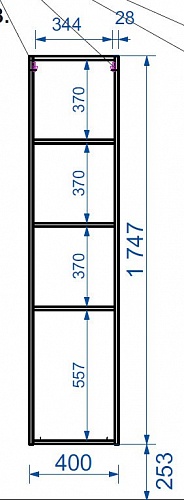 Пенал подвесной "Dallas Luxe" правый  арт.ФР-00001945 ЭСТЭТ