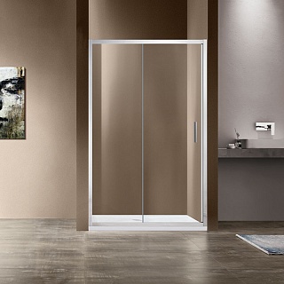 Дверь для душа VINCEA Garda 1,25 м раздвижная хром/прозрачное VDS-1G125CL