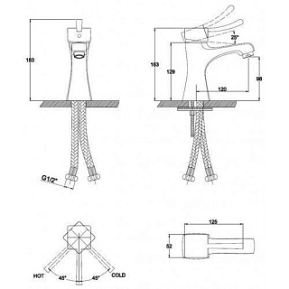 Смес д/раковины Kaiser Verona ф40 (29011)