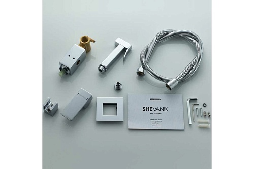 Смеситель с гиг. душ встраиваемый хром SHEVANIK S127