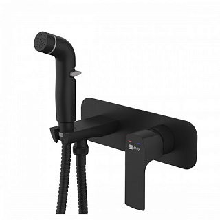 Смеситель с гигиеническим душем встраиваемый "URSUS" (LM7220BL) черный LEMARK 