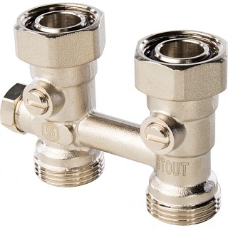 Узел нижнего подключения Н-образный прямой 3/4х3/4 для однотрубной (SVH 0001 000020) STOUT