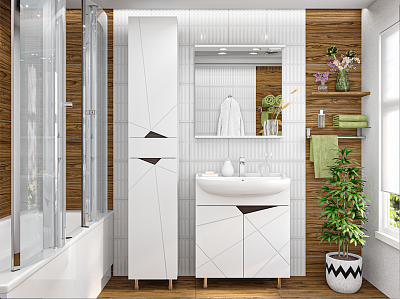 Комплект мебели 60 "Грани-60" напольная 2 дв. MISTY (ум.Байкал,60) СНЯТО С ПРОИЗВОДСТВА     АКЦИЯ!!!!