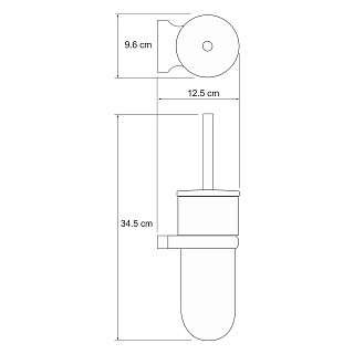 Щетка для унитаза подвесная WasserKraft Berkel К-6827