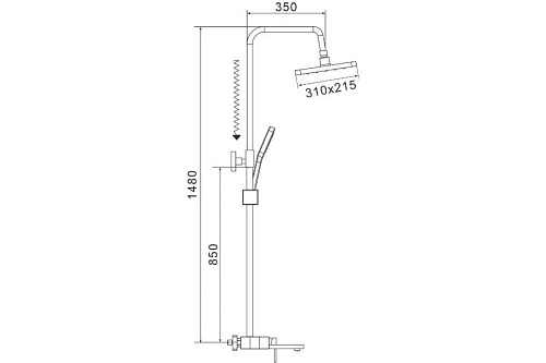 Душ. система SHEVANIK белая мат. S6836C