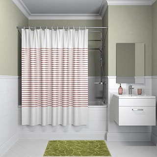 Штора для ванной комнаты, IDDIS, 200*240 см, полиэстер, Basic B43P224i11 