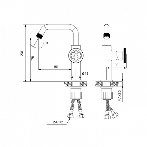 Смеситель для умывальника, черный, Grange, IDDIS, GRABLR0i01