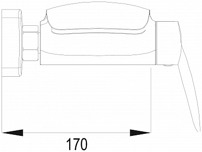 Смеситель д/ванны к/н  ROSE черный R1102H