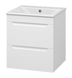 Комплект мебели 50 "Бриз-50" подвесная 2 ящ. белая матовая эмаль (ум.Breeze-50) MISTY