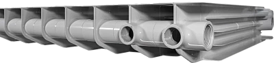 Радиатор бимет. VIENA 7 секций нижнее подключение 3/4" Левое RB 100-500-1.6 (178 Вт) 