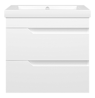 Комплект мебели 60 "Софт-60" подвесная 2 ящ. белая эмаль MISTY (ум. Алиса,58)