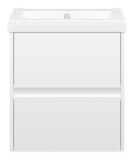 Комплект мебели 50 "Алиса-50" подвесная 2 ящ. белая эмаль MISTY (ум.Алиса,50/Анита,50)