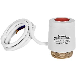 Сервопривод электротермический компактный 230 В, НО (RTE-0010-230002) Rommer 