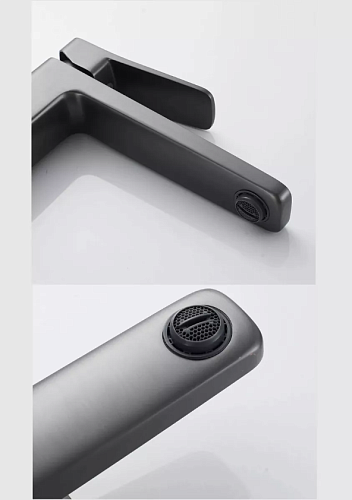 Смеситель д/раковины SHEVANIK высокий оружейная сталь S9911T