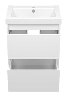 Комплект мебели 50 "Алиса-50" подвесная 2 ящ. белая эмаль MISTY (ум.Алиса,50/Анита,50)