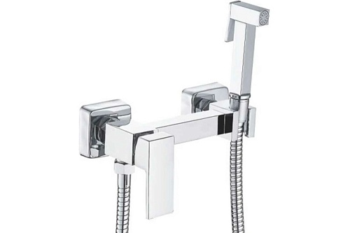 Смеситель с гиг. душ настенный хром SHEVANIK S137