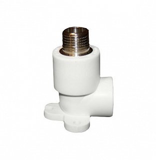 Колено наст.20*1/2 нар.рез. белый (10/120) ПРО АКВА (РА28108Р)