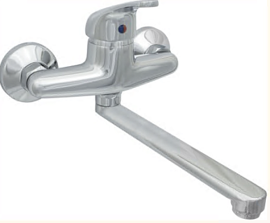 Смеситель настенный одноручк ЦС-СМ 294-2 L-220 плоский ф35 М40 (СТ300510)