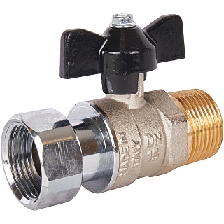 Кран шар. с нак. гайкой прямой баб. НР 3/4x3/4 (SVB-1009-000020) STOUT