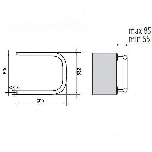 Полотенцесушитель  500х600  П-ОБР  TERMINUS