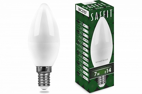 Лампа Светодиодная Е14 7вт 2700К теплый Saffit
