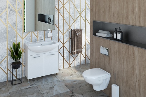 Унитаз подвесной "Элеганс" белый сид. м/лифт.(КСФ) 