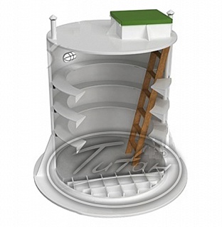 ПОГРЕБ круглый ПНД 8 мм 1,5X1,8ВЫГОДА ( полки внутри отдельной опцией!)