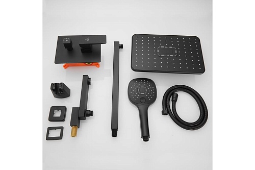 Душ. система ROSE встраиваемая 3 в1 черный R2835H