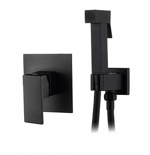 Смес скрытый Kaiser Sonat с гиг. душем черный-матовый (34377-2)