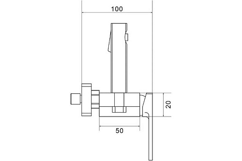 Смеситель с гиг. душ настенный белый мат. SHEVANIK S6805C-1