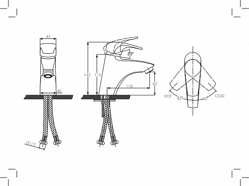 Смес д/раковины Kaiser Guss ф35 (68011)