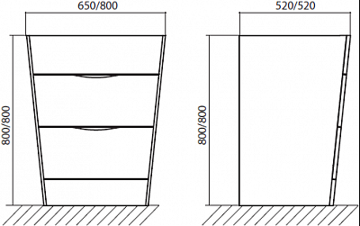   PIRAMID-650-2C-PIA-WO Rovere Bianco (.PIR-650-LVB)