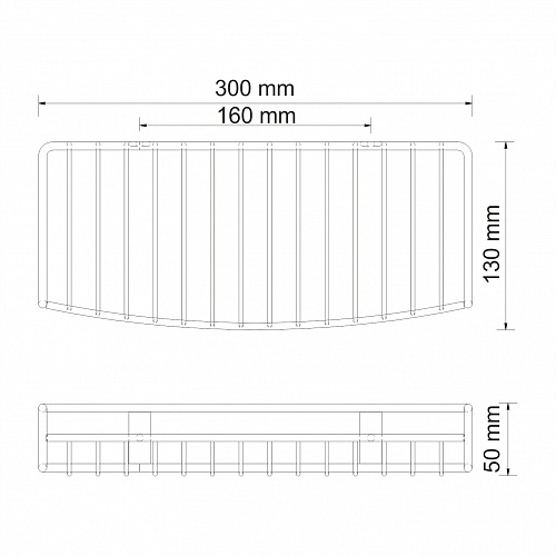 Полка металлическая WasserKRAFT Isar K-1811 темная бронза