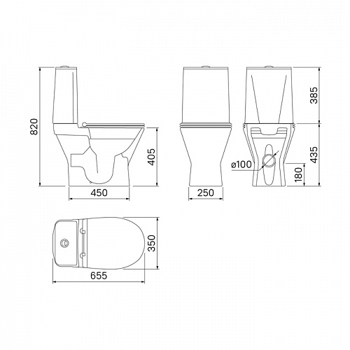 Унитаз-компакт безободковый, Edifice Rimless, IDDIS, EDIRDSEi24