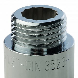 Гайка удл. 1/2"  25мм ХРОМ (150/10) SFT-0002-001225  STOUT