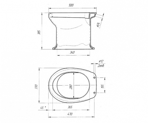 Унитаз "Дачный " (Ст.Оскол)