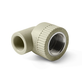 Колено  32*1/2"вн.рез. серый (20/100) ПРО АКВА (PA26015G)