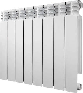 Радиатор бимет. VIENA 4 секции нижнее подключение 3/4" Левое  RB 100-500-1.6 (178 Вт) 