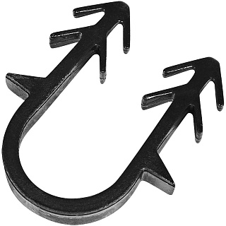 Скоба якорная с двойным креплением для труб д.16-20мм чёрная 42мм SMF-0006-001620 STOUT