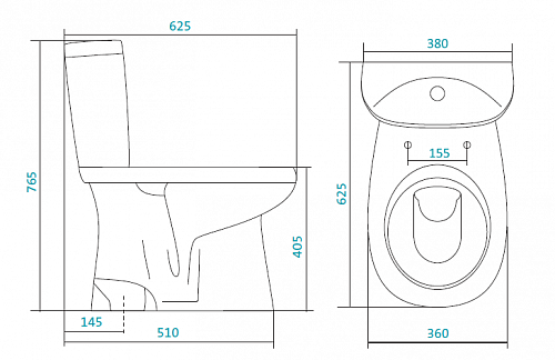 Унитаз-комп Santek "АНИМО" выпуск прямой (Чебоксары)