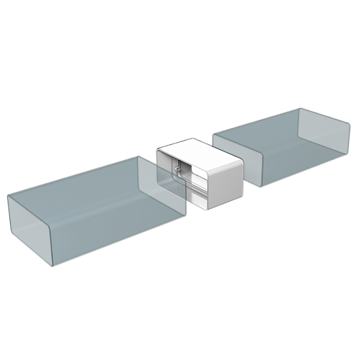 Соединитель 612СКП 120х60мм (пластик) (15)