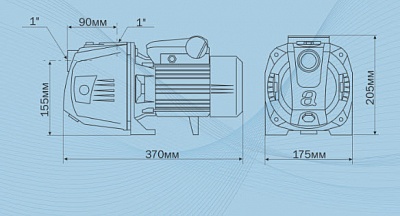 Насос AJC- 81, G1"вн.р., Qmax=3м3/ч, Hmax=45м, Tmax=40°С, 1х220В, 0.55кВт (2628) Aquario